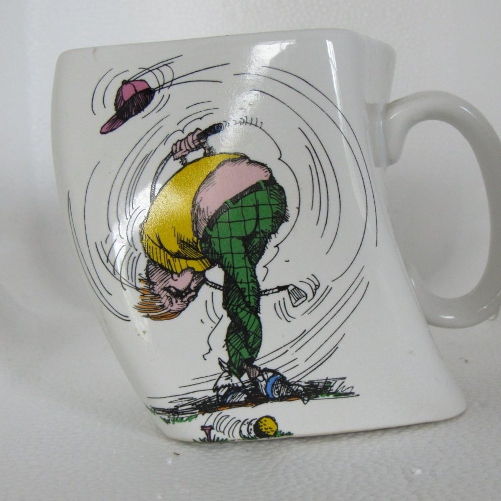 Cartoon Golf Coffee Mug Twisted Humor